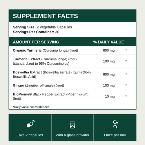 Curcumin + Boswellia Joint Support Capsules